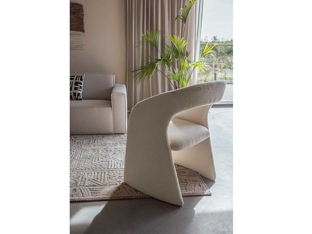 Housecraft living maire bouclé eetkamerstoel (2x) - afbeelding 9 van  11