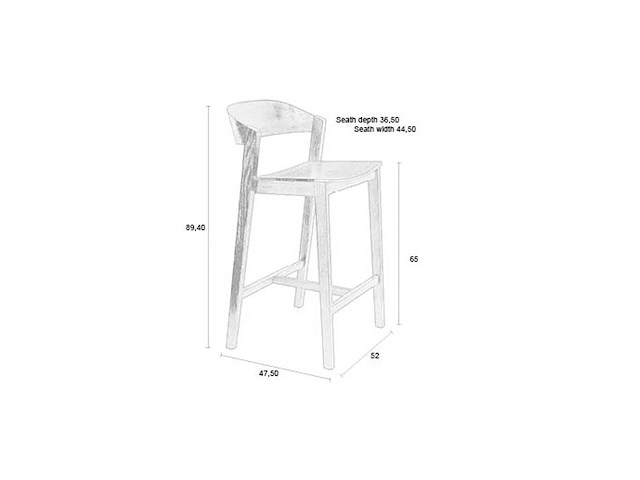 Housecraft living wooz eetkamerstoel (2x) - afbeelding 3 van  4