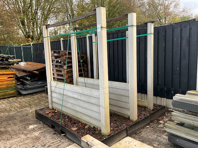 Hout betonschutting (3x) - afbeelding 1 van  6