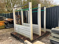 Hout betonschutting (3x) - afbeelding 1 van  6