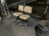 Hout bureaustoel (2x) - afbeelding 2 van  4