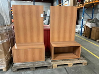 Hout wandmeubel (2x) - afbeelding 1 van  3
