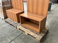 Hout wandmeubel (2x) - afbeelding 2 van  3