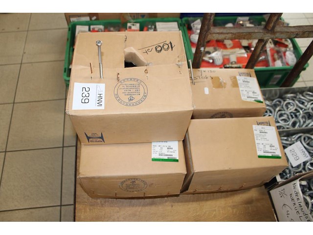 Houtdraadbouten rvs m7 3,2x130 in 5 dozen. - afbeelding 3 van  3