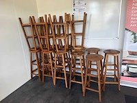 Houte barkruk (18x)