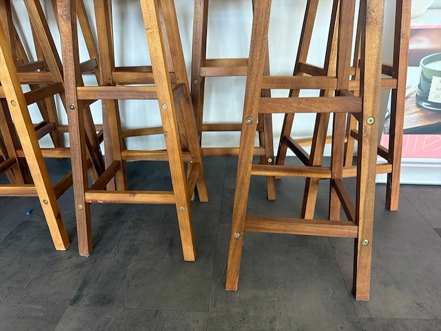 Houte barkruk (18x) - afbeelding 4 van  4