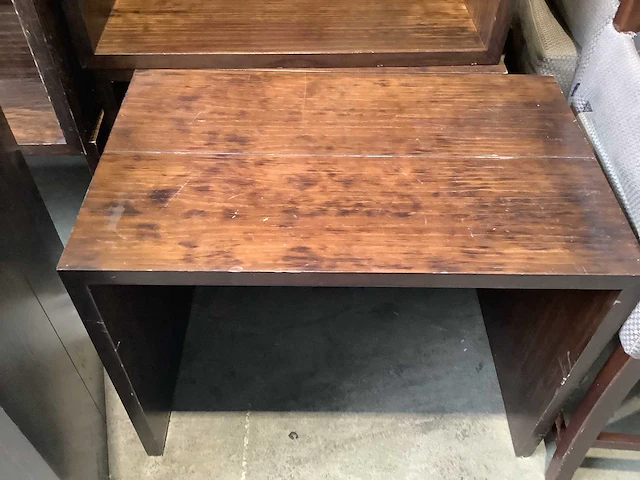 Houte bijzettafels inclusief 4 lampen - side tables (4x) - afbeelding 7 van  7