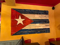 Houte kunstwerk (cubaanse vlag) - afbeelding 1 van  5