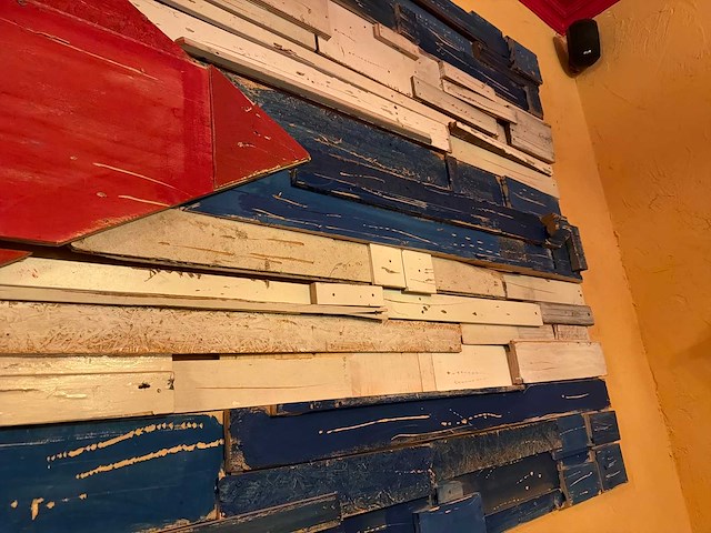 Houte kunstwerk (cubaanse vlag) - afbeelding 5 van  5