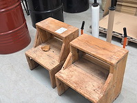 Houte trappetje (2x) - afbeelding 2 van  2