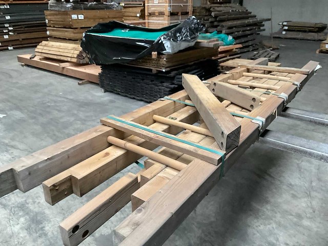 Houten aanbouwschommel geïmpregneerd - 240x60 cm - afbeelding 6 van  15