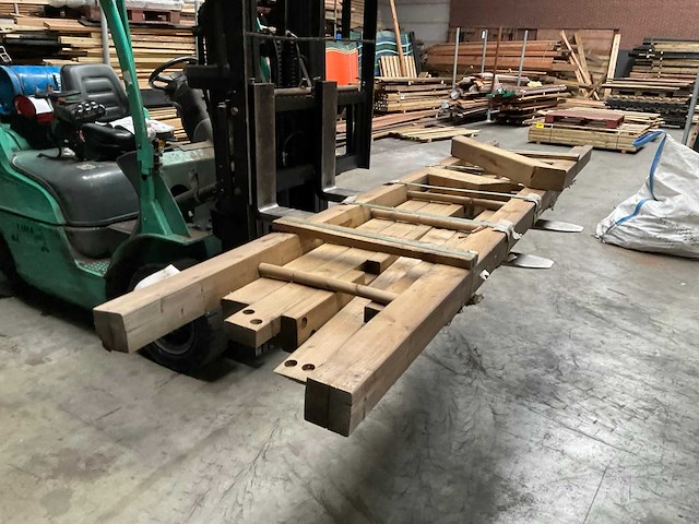 Houten aanbouwschommel geïmpregneerd - 240x60 cm - afbeelding 1 van  15