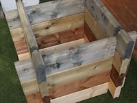 Houten bak - 70x70x60cm - afbeelding 1 van  3