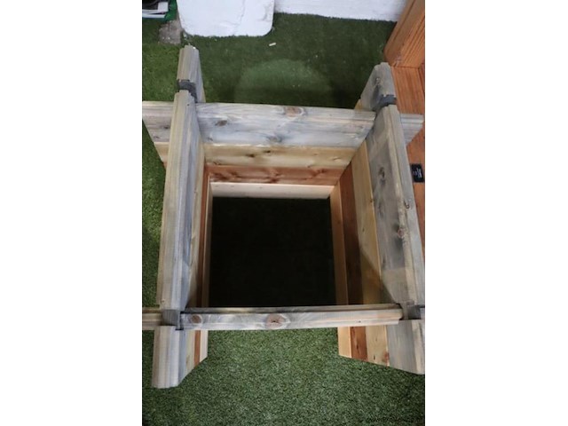 Houten bak - 70x70x60cm - afbeelding 3 van  3