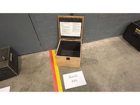 Houten bak met deksel scharnier - afbeelding 1 van  1