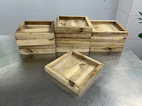 Houten bakje (14x) - afbeelding 1 van  2