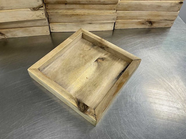 Houten bakje (14x) - afbeelding 2 van  2