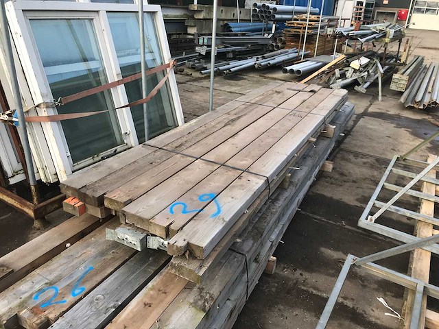 Houten balken (12x) - afbeelding 1 van  4