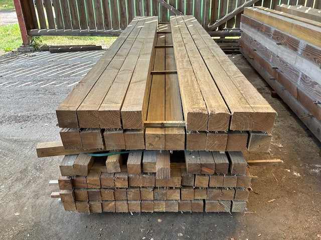 Houten balken 4000x70x70mm (52x) - afbeelding 2 van  3