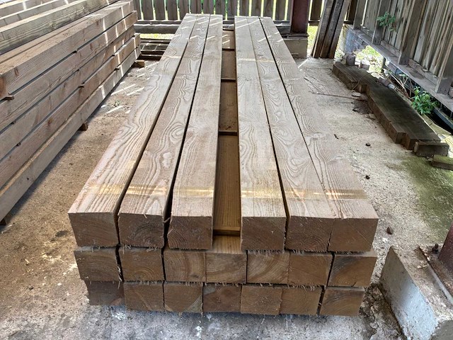 Houten balken 4100x150x150mm (20x) - afbeelding 3 van  4