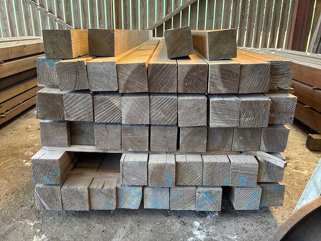 Houten balken 4200x120x120mm (30x) - afbeelding 3 van  3