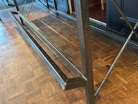 Houten barbank met stalen frame - afbeelding 5 van  7