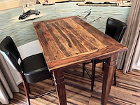 Houten bartafel (2x) - afbeelding 2 van  4