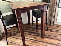 Houten bartafel (2x) - afbeelding 3 van  4