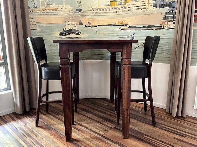 Houten bartafel (2x) - afbeelding 4 van  4