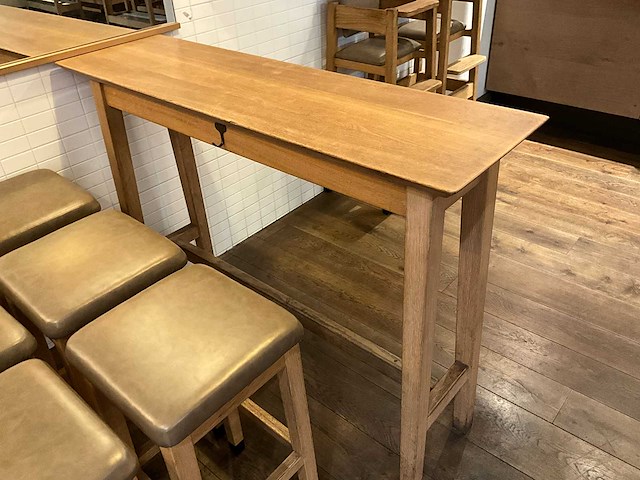 Houten bartafel (2x) - afbeelding 3 van  3