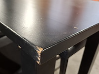 Houten bartafel met 4x barkruk, zwart - afbeelding 5 van  6
