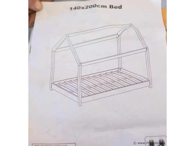 Houten bed - afbeelding 3 van  3