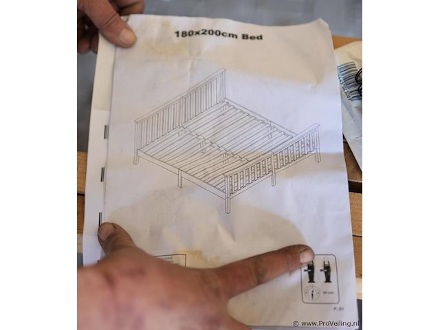 Houten bed - afbeelding 3 van  4