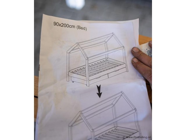 Houten bed - afbeelding 3 van  3
