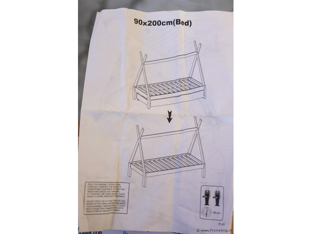 Houten bed - afbeelding 2 van  2