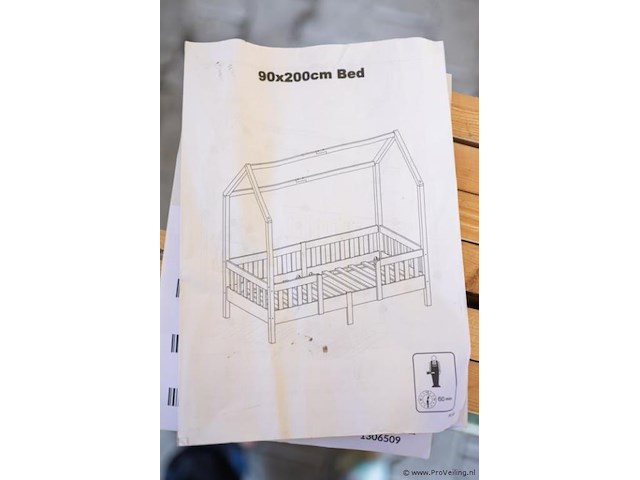 Houten bed - afbeelding 2 van  2