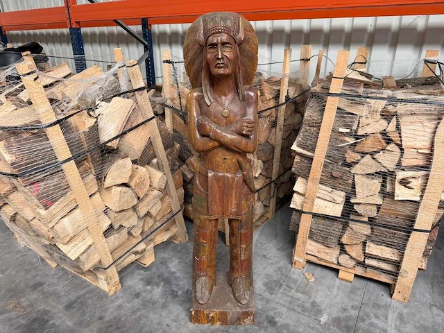 Houten beeld "native american" - afbeelding 1 van  10