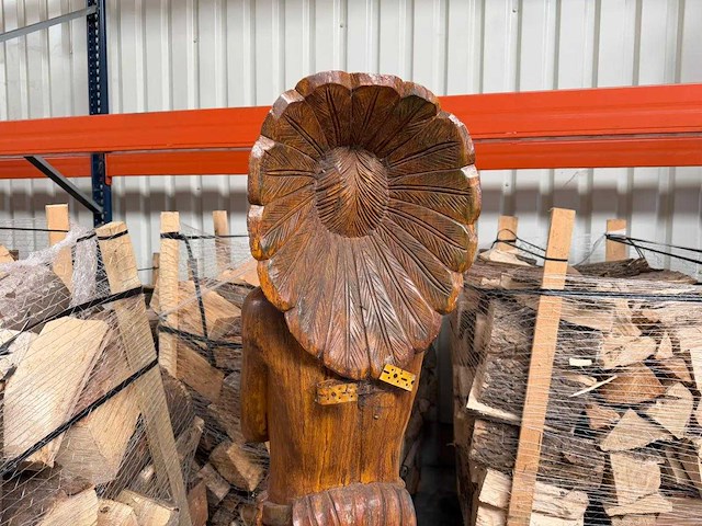 Houten beeld "native american" - afbeelding 8 van  10