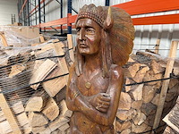 Houten beeld "native american" - afbeelding 9 van  10