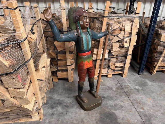 Houten beeld "native american" - afbeelding 8 van  8
