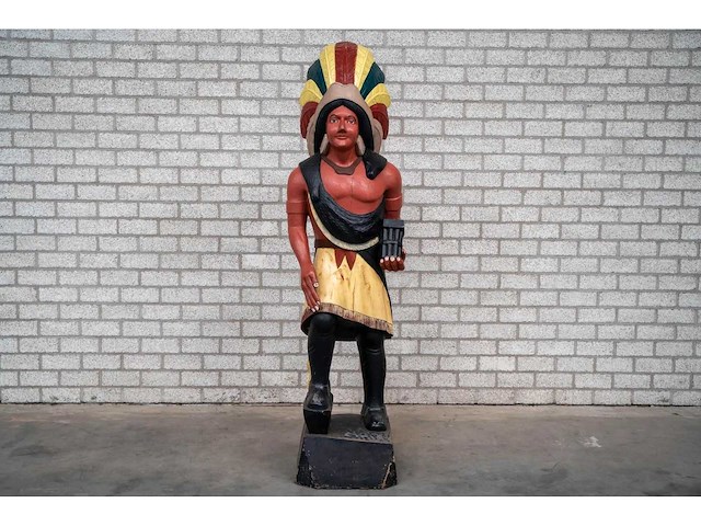 Houten beeld "native american" - afbeelding 1 van  6
