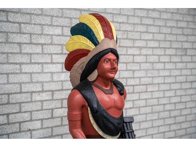 Houten beeld "native american" - afbeelding 4 van  6