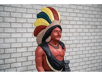 Houten beeld "native american" - afbeelding 4 van  6