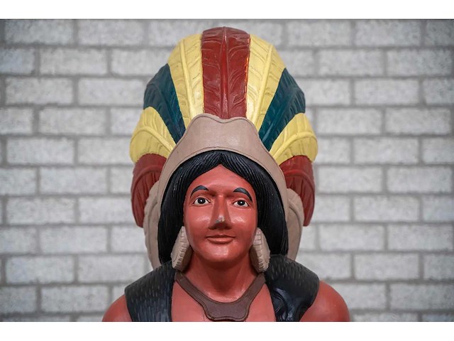 Houten beeld "native american" - afbeelding 5 van  6