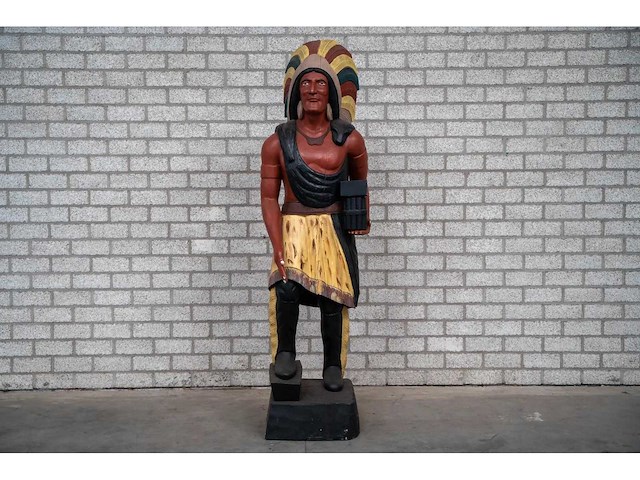 Houten beeld "native american" - afbeelding 1 van  6