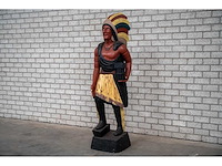 Houten beeld "native american" - afbeelding 2 van  6