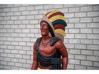 Houten beeld "native american" - afbeelding 4 van  6