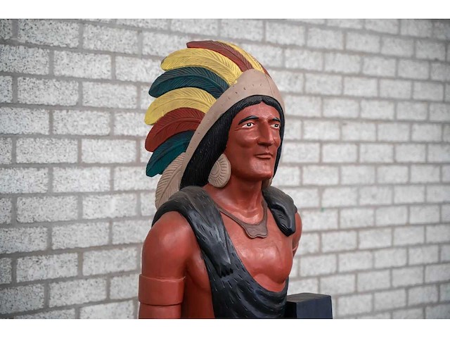 Houten beeld "native american" - afbeelding 5 van  6