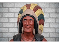 Houten beeld "native american" - afbeelding 6 van  6