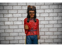 Houten beeld "native american" - afbeelding 3 van  6